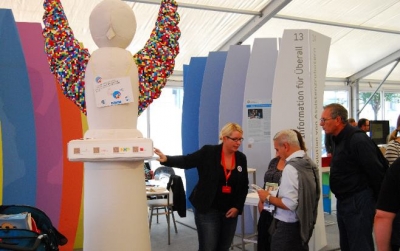 Vorstellung der Erfindung "Speech Code" auf dem Wiener Forschungsfest im September.