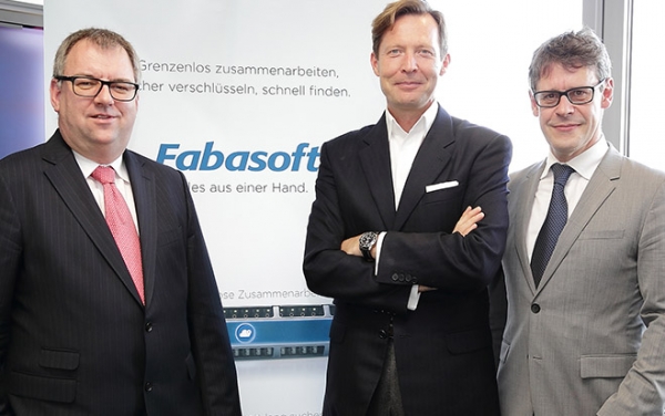 Helmut Fallmann, Fabasoft AG, Tobias Höllwarth, EuroCloud Europe, und Andreas Dangl, Fabasoft Cloud: Europäische Audits im IT-Bereich sorgen für Transparenz im Anbietermarkt.