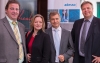 Wilfried Sihn, Fraunhofer Austria Research, und Isabella Mader, Excellence Institute, Wien, mit Erwin Greiml, adesso, und Christoph Martinek, Oesterreichische Nationalbank.