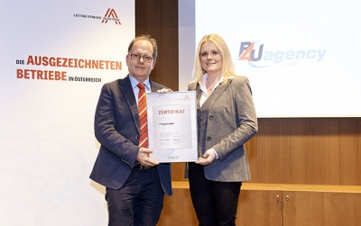 v.l.n.r: DI Josef Forer, Geschäftsführender Gesellschafter p4u-Agency, Monica Rintersbacher, Geschäftsführerin Leitbetriebe Austria