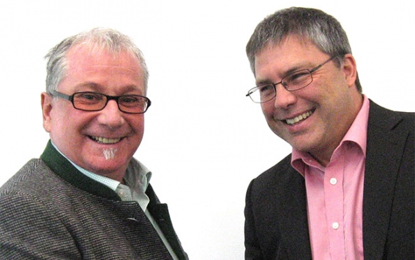 Andreas Traunfellner (l.) mit Vorgänger Gert Weszelits. 