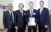 Foto: Ewald Kronheim, Vizepräsident VBÖ, Leonard Helbich-Poschacher, Präsident VBÖ, Ernst Strasser, GF ACO Österreich und Robert Grieshofer, Vizepräsident VBÖ